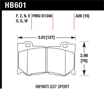 compare product Hawk 09-12 Infiniti G37 Sport HPS Street Front Brake Pads