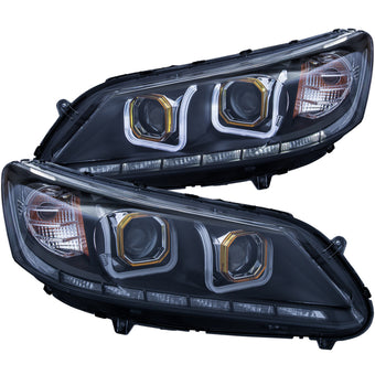 compare product ANZO 2013-2015 Honda Accord (4dr ONLY) Projector Headlights w/ U-Bar Black