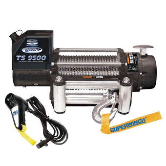compare product Superwinch 9500 LBS 12V DC 11/32in x 95ft Steel Rope Tiger Shark 9500 Winch