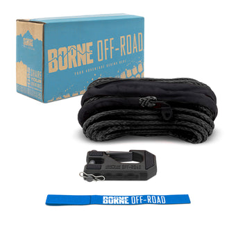 compare product Borne Off-Road Winch Hook - 3/8in Rope - Hand Strap - Black