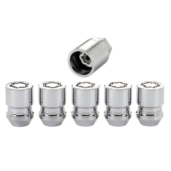 compare product McGard Wheel Lock Nut Set - 5pk. (Cone Seat) M12X1.25 / 13/16 Hex / 1.28in. Length - Chrome