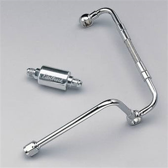 compare product Edelbrock Dual Feed Line/Thunder Series Carb w/ Polished Fuel Filter