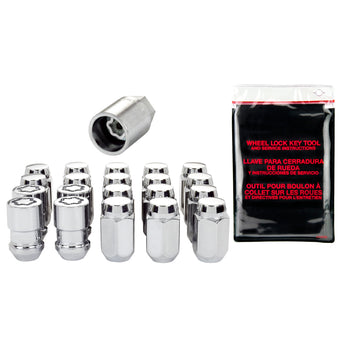 compare product McGard 5 Lug Hex Install Kit w/Locks (Cone Seat Nut) 1/2-20 / 13/16 Hex / 1.5in. Length - Chrome