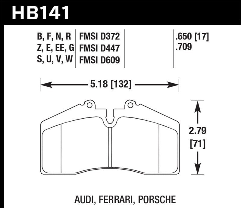 Hawk Porsche 911/928/944/968 ER - 1 Front Brake Pads - My Store
