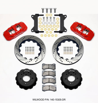 compare product Wilwood AERO6 Front Hat Kit 14.00 Drilled Red 63-87 C10 w/ Wilwood Pro Spindles