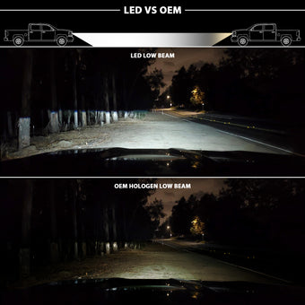compare product ANZO 15-20 Chevy Tahoe/Suburban LED Light Bar Style Headlights Black w/Sequential w/DRL w/Amber