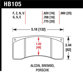 compare product Hawk Alcon B Caliber HPS Street Brake Pads