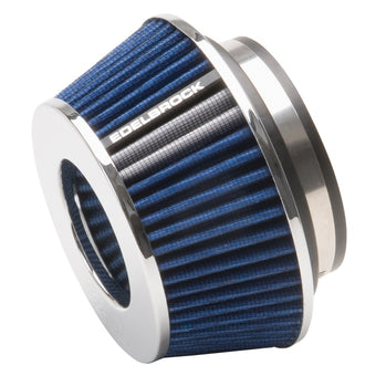 compare product Edelbrock Air Filter Pro-Flo Series Conical 3 7In Tall Blue/Chrome