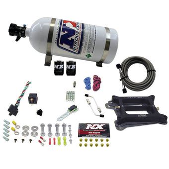 compare product Nitrous Express 4150 4-BBL/Alcohol Nitrous Kit (50-300HP) w/10lb Bottle