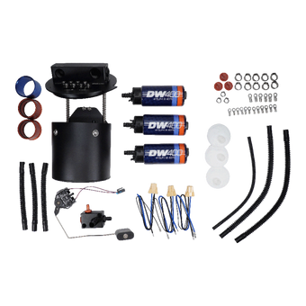 compare product DeatschWerks X3 Series Fuel Pump Module w/ Triple DW400 Fuel Pumps for 2011-2024 Ford Mustang