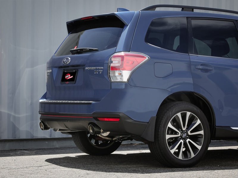 aFe Subaru Forester XT 14 - 18 H4 - 2.5L (t) Takeda 2 - 1/2in to 2 - 1/4in 304 SS Cat - Back - Black Tip - My Store