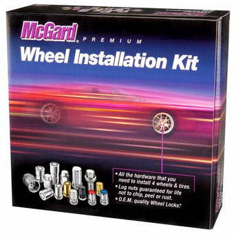 compare product McGard Jeep Wrangler Install Kit (Cone / Bulge) 1/2-20 / 3/4 Hex / (18 Lug Nuts / 5 Locks) - Chrome