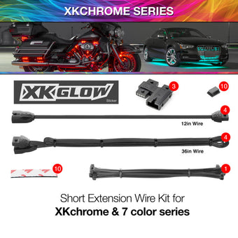 compare product XK Glow Extension Wire Kit for XKchrome & 7 Color Series for Motorcycle