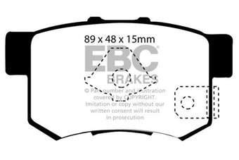 compare product EBC 05-06 Honda CR-V 2.4 Greenstuff Rear Brake Pads