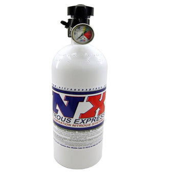 compare product Nitrous Express 15lb Bottle w/Lightning 500 Valve (6.89 Dia x 26.69 Tall) w/Gauge