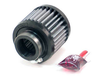 compare product K&N 1.375in Flange ID x 3in OD x 2.5in H Rubber Base Crankcase Vent Filter