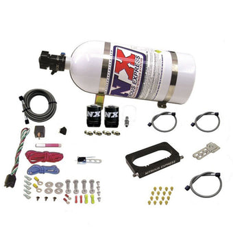 compare product Nitrous Express 96-04 Ford Mustang Cobra/Mach 1 4 Valve Nitrous Kit (50-300HP) w/10lb Bottle