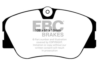 compare product EBC 86-93 Mercedes-Benz 190/190E 2.3 16v Greenstuff Front Brake Pads