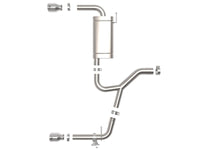 aFe 15 - 21 BMW X1 F48 L4 2.0L (t) MACH Force - Xp 3 to 2 - 1/2 IN SS Axle - Back Exhaust w/Polished Tip - My Store