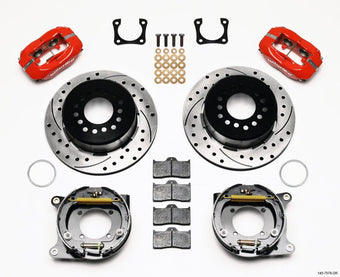 compare product Wilwood Forged Dynalite P/S Park Brake Kit Drilled Red Chevy 12 Bolt-Spec 3.15in Bearing