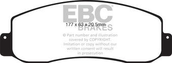 compare product EBC 05-07 Ford F250 (inc Super Duty) 5.4 (2WD) Yellowstuff Front Brake Pads