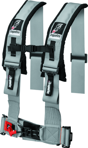 compare product DragonFire Racing Harness H Style- 4-Point- 3in Buckle- Grey