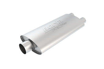 compare product Borla Pro-XS 3in, 2-1/2in, 19in x 9-1/2in x 4in Oval Cen/Dual Turbo XL Muffler