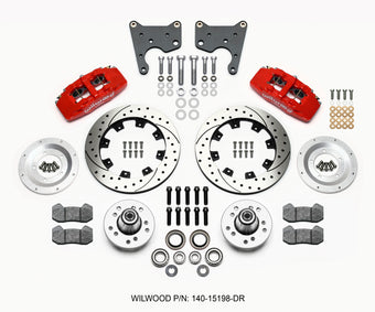 compare product Wilwood Dynapro 6 Front Hub Kit 12.19in Drill Red 65-72 CDP C Body -Drum