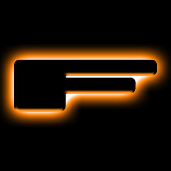 compare product ORACLE Lighting Universal Illuminated LED Letter Badges - Matte Blk Surface Finish - F