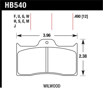 compare product Hawk Wilwood DTC-60 Brake Pads