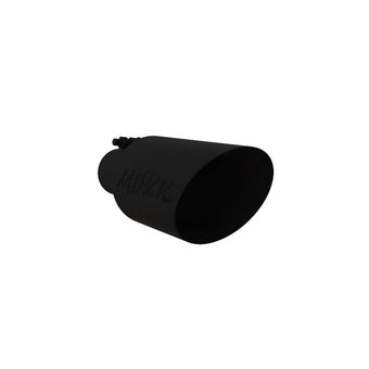 compare product MBRP Universal Dual Wall Angle Rolled End Tip 4-1/2in OD / 2-1/2in Inlet / 11in Length - Black
