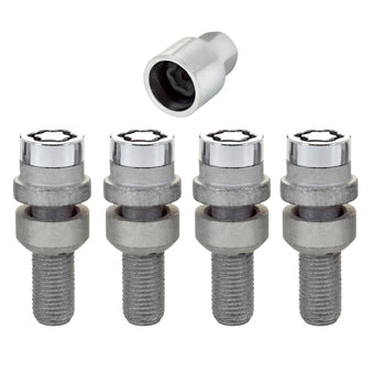 compare product McGard Wheel Lock Bolt Set - 4pk. (Radius Seat) M14X1.5 / 17mm Hex / 28.2mm Shank Length - Chrome
