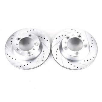 compare product Power Stop 17-19 Porsche 718 Boxster Rear Evolution Drilled & Slotted Rotors - Pair