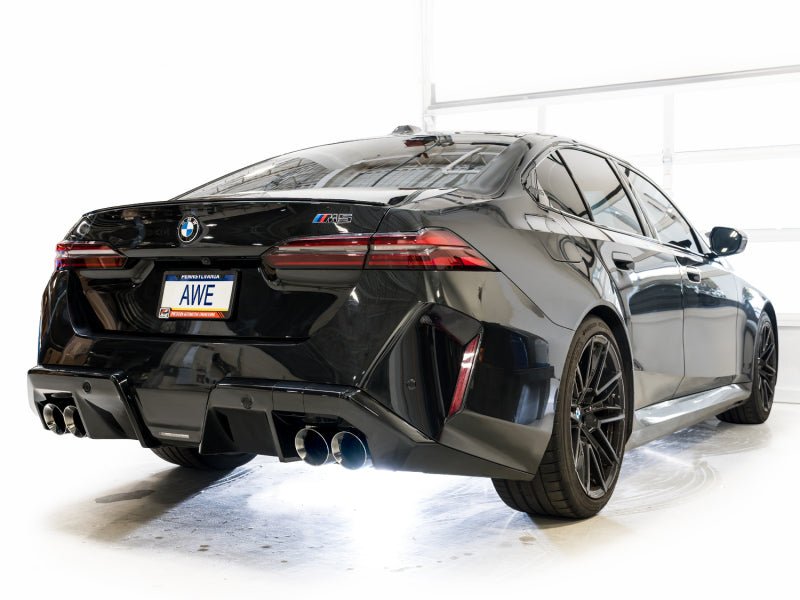 AWE Tuning BMW G90/G99 M5 Track Edition Cat - Back Exhaust - Chrome Silver Tips - My Store
