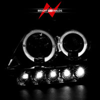 ANZO 1997.5 - 2003 Ford F - 150 Projector Headlights w/ Halo and LED Chrome 1pc - My Store