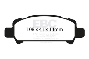 compare product EBC 02-06 Subaru Baja 2.5 Redstuff Rear Brake Pads
