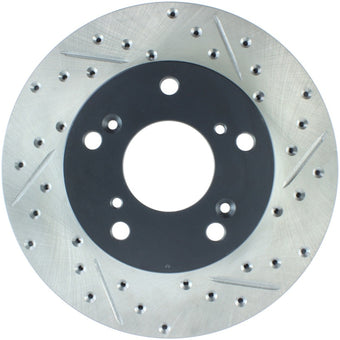 compare product StopTech 02-06 Acura RSX Slotted & Drilled Left Front Rotor