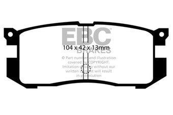 compare product EBC 89-92 Ford Probe 2.2 Ultimax Rear Brake Pads