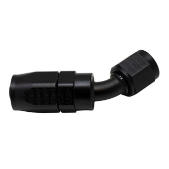 compare product DeatschWerks 6AN Female Swivel 45-Degree Hose End CPE - Anodized Matte Black
