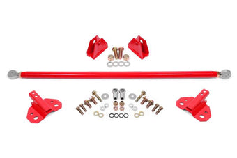 compare product BMR Suspension 24-25 Ford Mustang Rear Steel Shock Mount & Brace Kit - Red