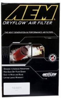AEM DryFlow Air Filter - Round 2.75in ID x 6.25in OD x 8.25in H fits 2007 - 2014 Ford/Volvo - My Store