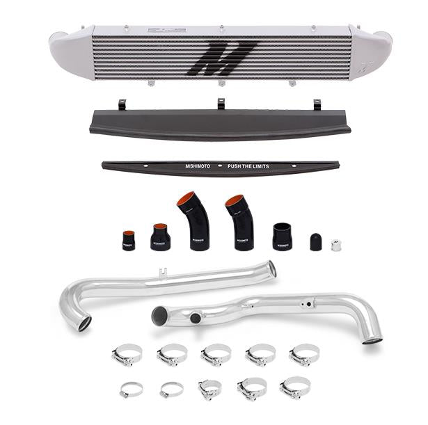 Mishimoto 2014 - 2016 Ford Fiesta ST 1.6L Front Mount Intercooler (Black) Kit w/ Pipes (Silver) - My Store