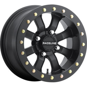compare product Raceline A71B Mamba 14x10in / 4x137 BP / 5+5 0mm Offset / 110.18mm Bore - Satin Black Beadlock Wheel