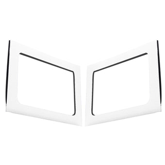 compare product DEI 11-18 Jeep Wrangler JK 4-Door Boom Mat Rear Side Window Trim - 2 Piece - White