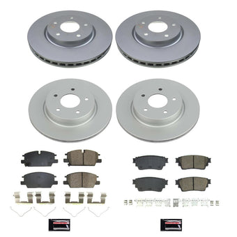 compare product Power Stop 2021 Nissan Rogue Front & Rear Z17 Coated Brake Kit