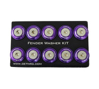 NRG Fender Washer Kit w/Rivets For Plastic (Purple) - Set of 10 - My Store