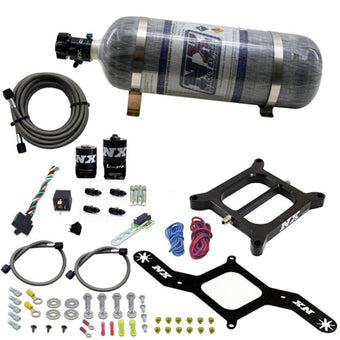 compare product Nitrous Express 4150 RNC Conventional Nitrous Plate Kit w/.375in Solenoid w/12lb Bottle