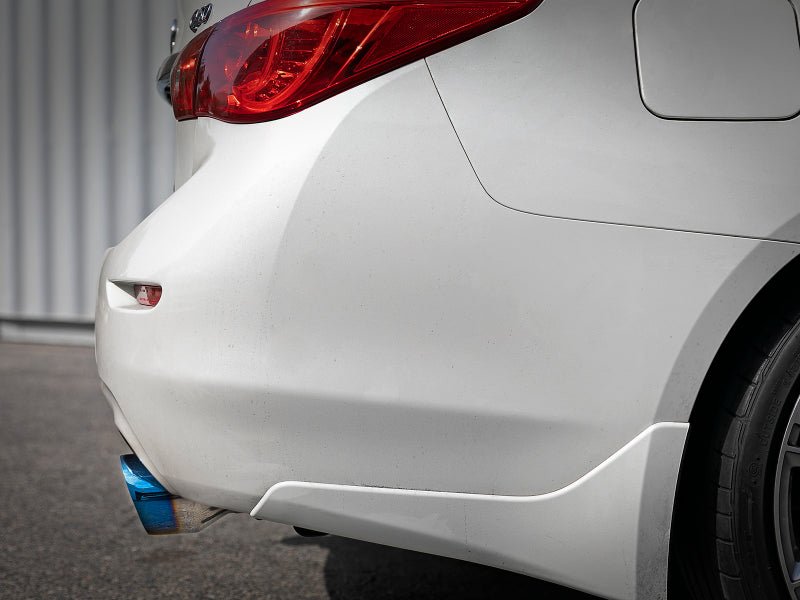 aFe Takeda 2.5in 304 SS Cat - Back Exhaust System w/ Blue Flame Tips 16 - 18 Infiniti Q50 V6 - 3.0L (tt) - My Store