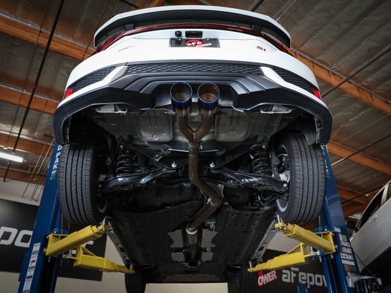 aFe Takeda 2.5in 304SS Cat - Back Exhaust System 17 - 20 Honda Civic SI Coupe L4 - 1.5L (t) - BL Flame Tip - My Store