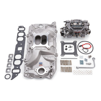 compare product Edelbrock Manifold And Carb Kit Performer RPM Big Block Chevrolet Oval Port Natural Finish